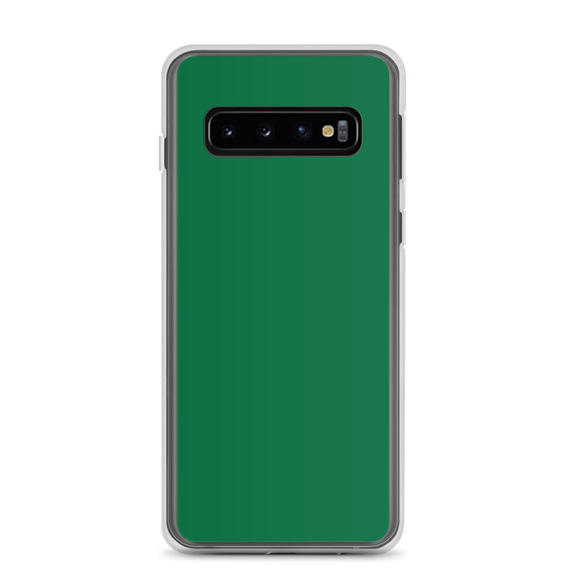 Load image into Gallery viewer, Emerald Green Samsung Clear Thin Case Plain Color CREATIVETECH
