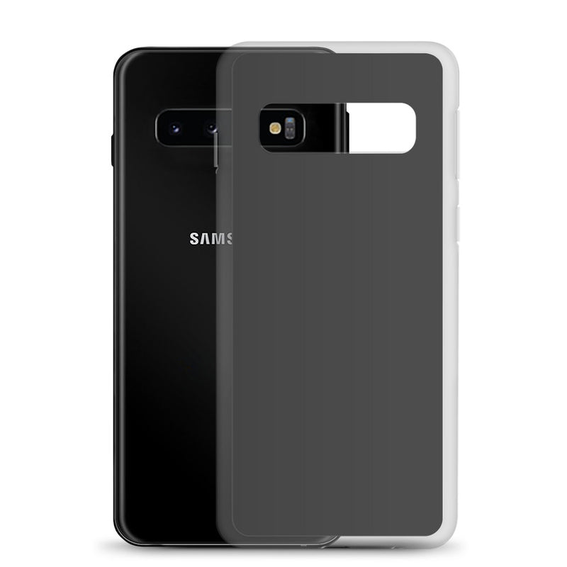Load image into Gallery viewer, Eclipse Dark Grey Samsung Clear Thin Case Plain Color CREATIVETECH
