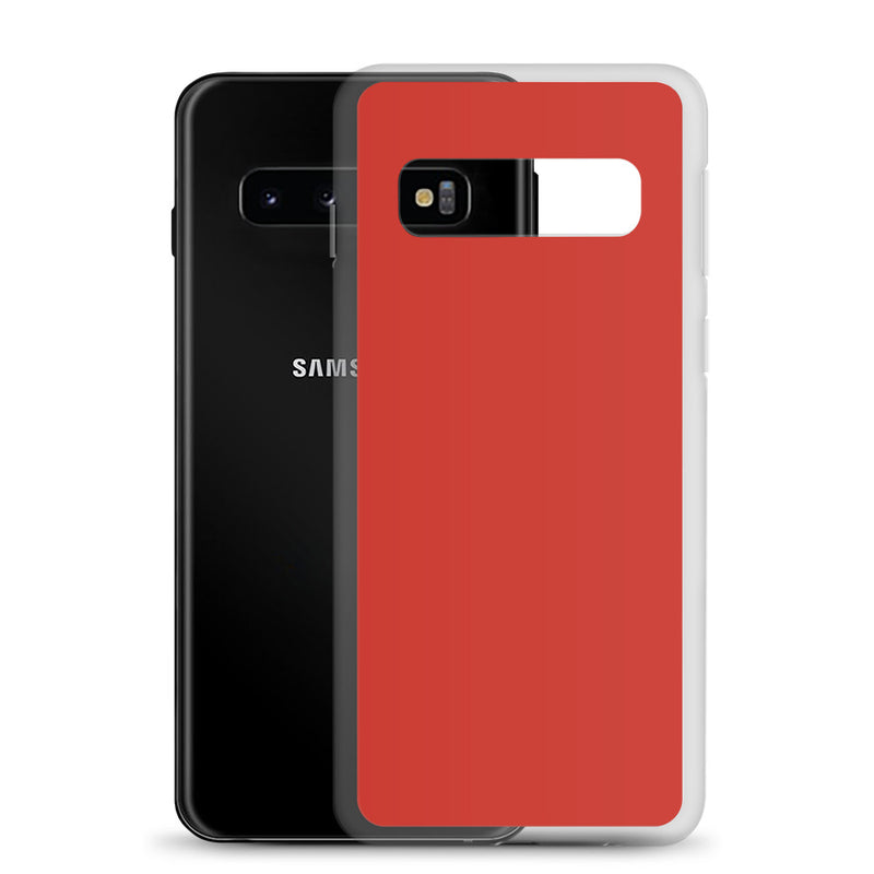 Load image into Gallery viewer, Harley Red Samsung Clear Thin Case Plain Color CREATIVETECH

