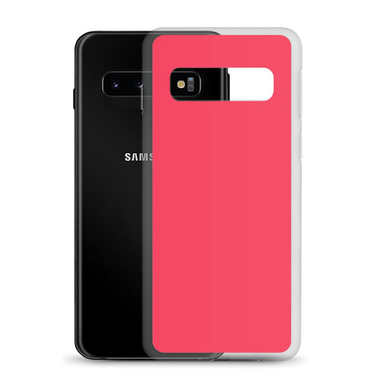 Radical Red Samsung Clear Thin Case Plain Color CREATIVETECH