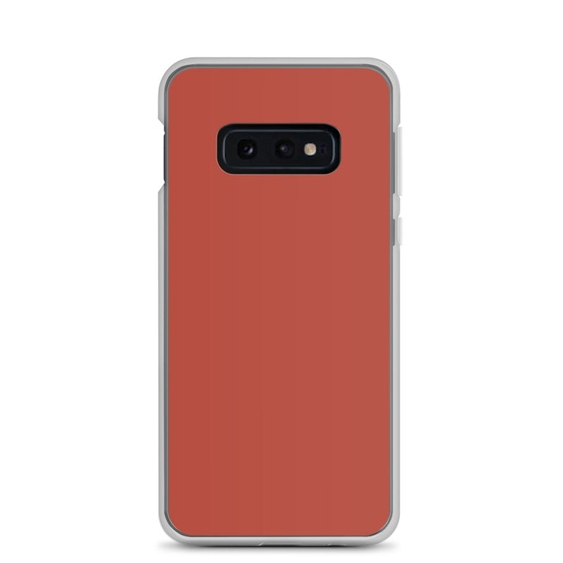 Load image into Gallery viewer, Medium Carmine Red Samsung Clear Thin Case Plain Color CREATIVETECH
