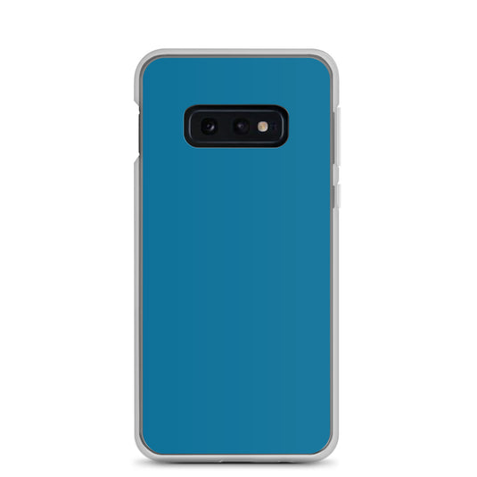 Cerulean Blue Samsung Clear Thin Case Plain Color CREATIVETECH
