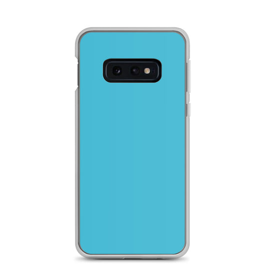 Bright Summer Sky Blue Samsung Clear Thin Case Plain Color CREATIVETECH
