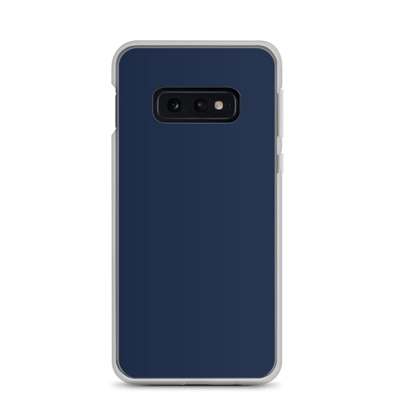 Load image into Gallery viewer, Dark Navy Blue Samsung Clear Thin Case Plain Color CREATIVETECH
