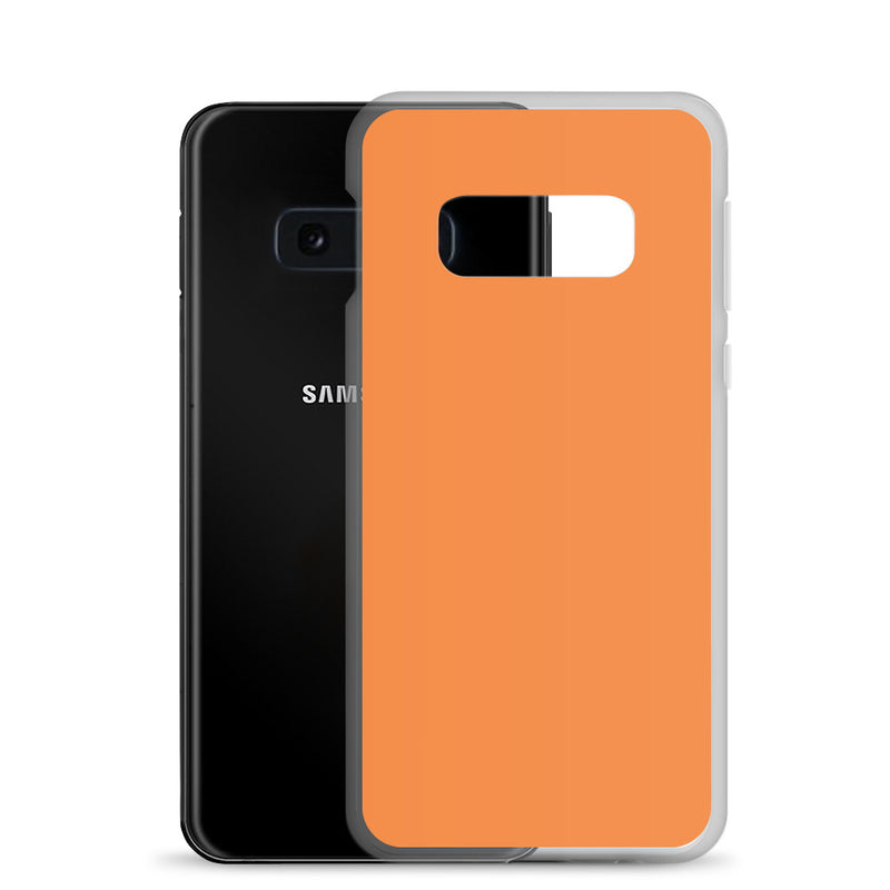 Load image into Gallery viewer, Flamenco Orange Samsung Clear Thin Case Plain Color CREATIVETECH
