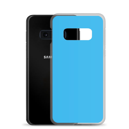 Deep Sky Blue Samsung Clear Thin Case Plain Color CREATIVETECH