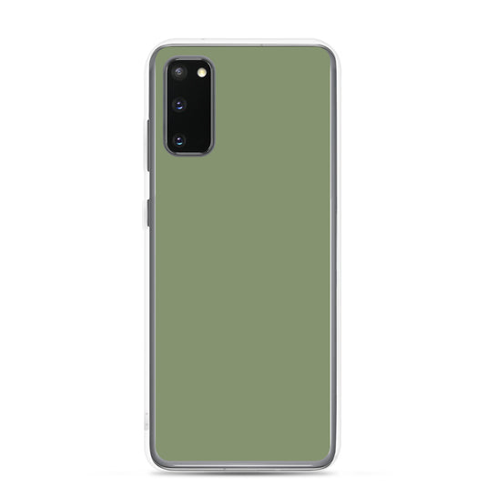 Camouflage Green Samsung Clear Thin Case Plain Color CREATIVETECH