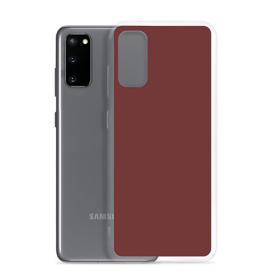 Auburn Dark Red Samsung Clear Thin Case Plain Color CREATIVETECH
