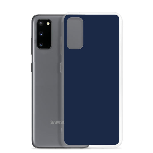 Dark Navy Blue Samsung Clear Thin Case Plain Color CREATIVETECH