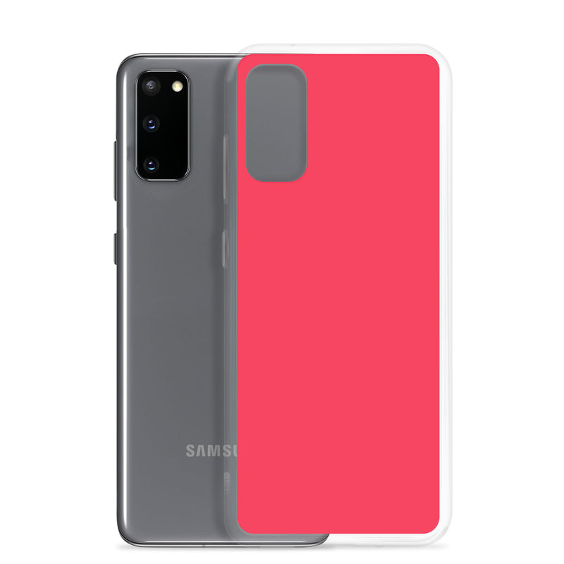 Load image into Gallery viewer, Radical Red Samsung Clear Thin Case Plain Color CREATIVETECH
