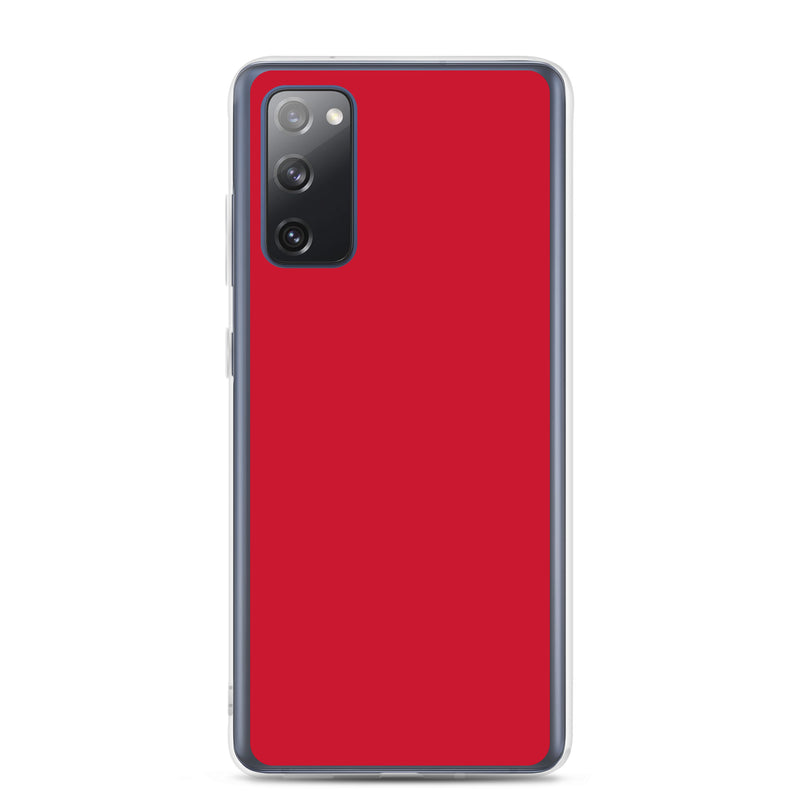 Load image into Gallery viewer, Red Samsung Clear Thin Case Plain Color CREATIVETECH
