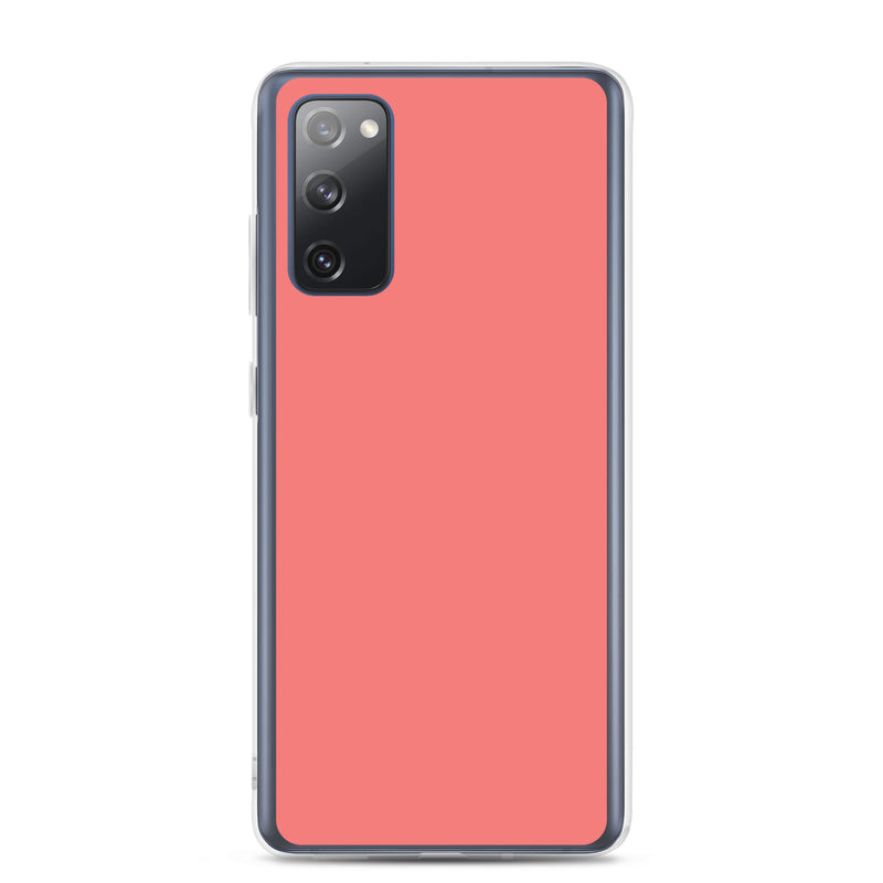 Load image into Gallery viewer, Salmon Pink Samsung Clear Thin Case Plain Color CREATIVETECH
