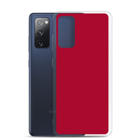 Carmine Red Samsung Clear Thin Case Plain Color CREATIVETECH