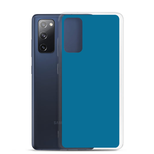Cerulean Blue Samsung Clear Thin Case Plain Color CREATIVETECH