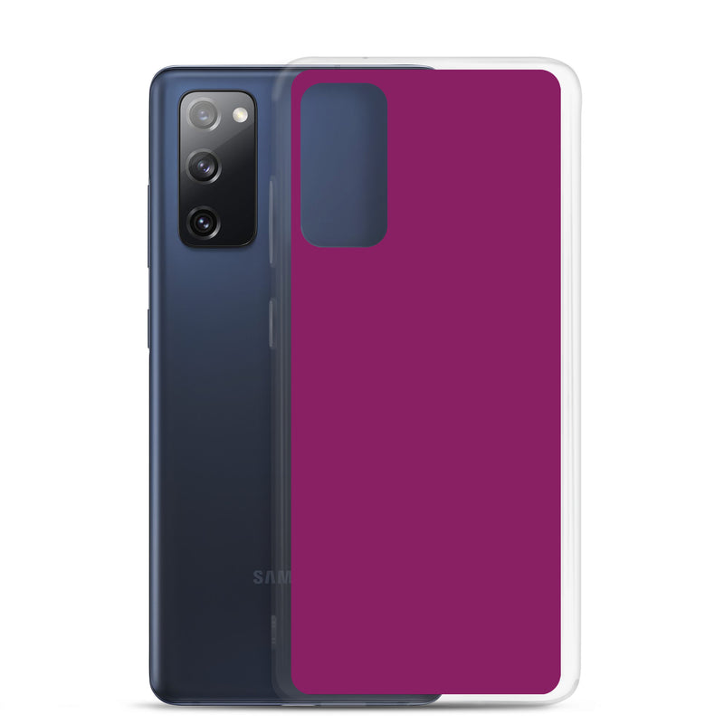 Load image into Gallery viewer, Eggplant Red Violet Purple Samsung Clear Thin Case Plain Color CREATIVETECH

