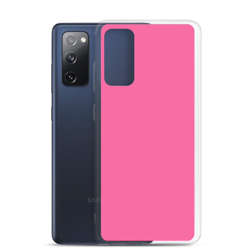 Load image into Gallery viewer, Brilliant Rose Pink Samsung Clear Thin Case Plain Color CREATIVETECH
