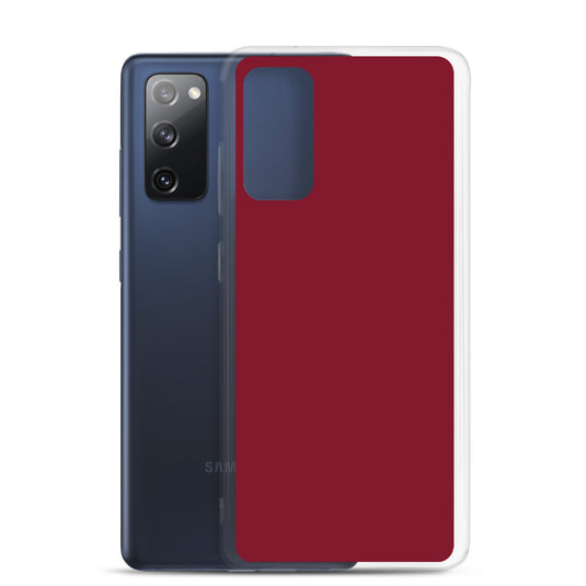 Burgundy Red Samsung Clear Thin Case Plain Color CREATIVETECH