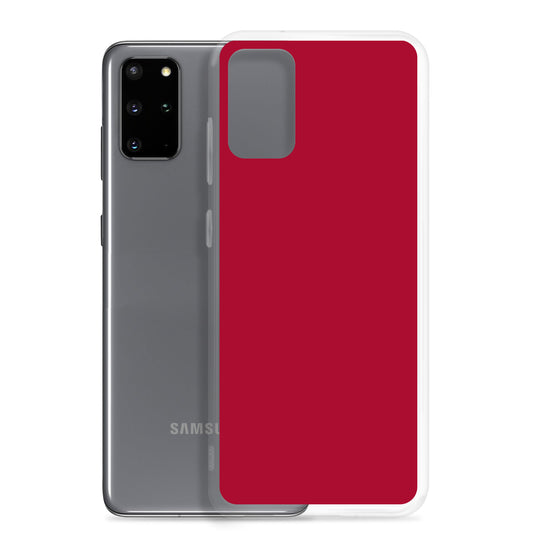 Carmine Red Samsung Clear Thin Case Plain Color CREATIVETECH
