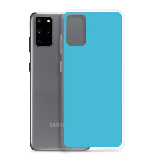 Bright Summer Sky Blue Samsung Clear Thin Case Plain Color CREATIVETECH