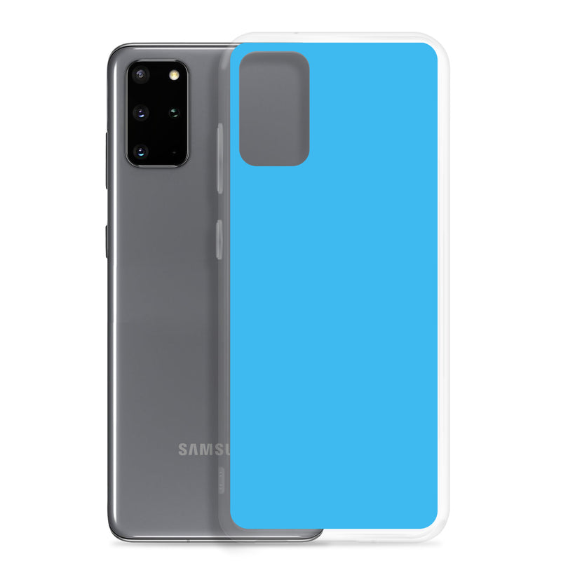 Load image into Gallery viewer, Deep Sky Blue Samsung Clear Thin Case Plain Color CREATIVETECH
