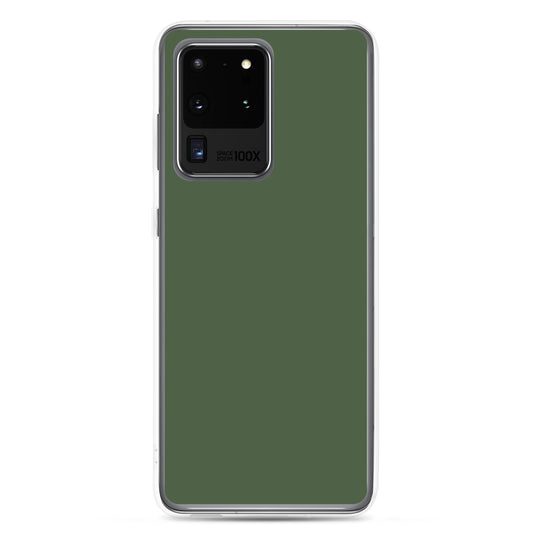 Deep Sage Green Samsung Clear Thin Case Plain Color CREATIVETECH