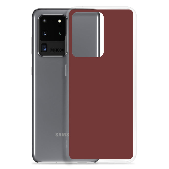 Auburn Dark Red Samsung Clear Thin Case Plain Color CREATIVETECH