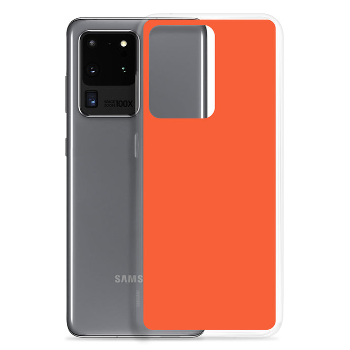 Outrageous Orange Samsung Clear Thin Case Plain Color CREATIVETECH