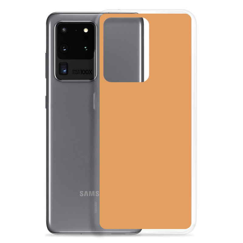Load image into Gallery viewer, Classy Brown Yellow Samsung Clear Thin Case Plain Color CREATIVETECH
