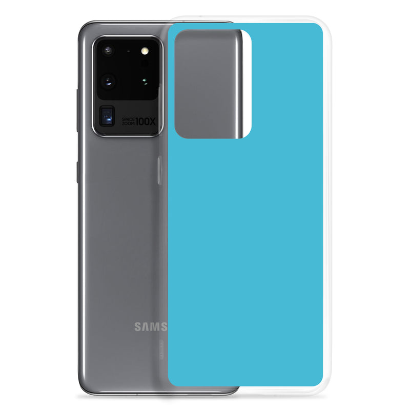 Load image into Gallery viewer, Bright Summer Sky Blue Samsung Clear Thin Case Plain Color CREATIVETECH
