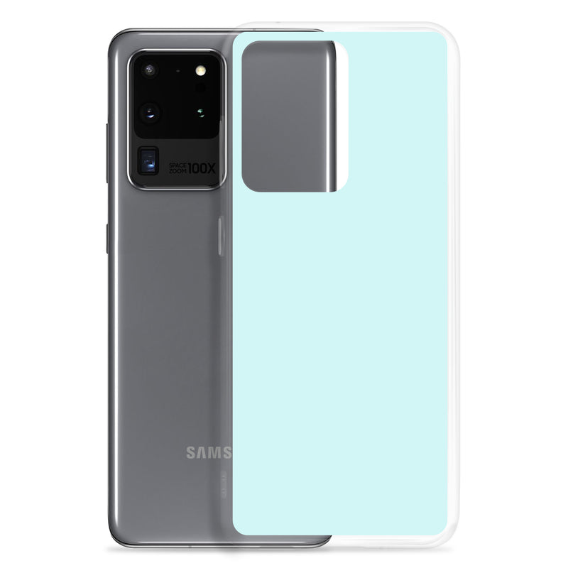 Load image into Gallery viewer, Light Cyan Blue Samsung Clear Thin Case Plain Color CREATIVETECH
