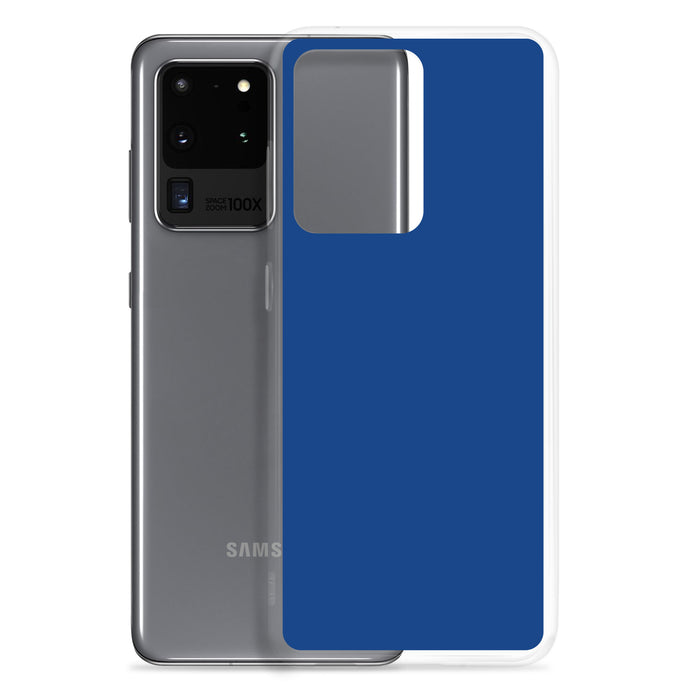 Dark Cerulean Blue Samsung Clear Thin Case Plain Color CREATIVETECH