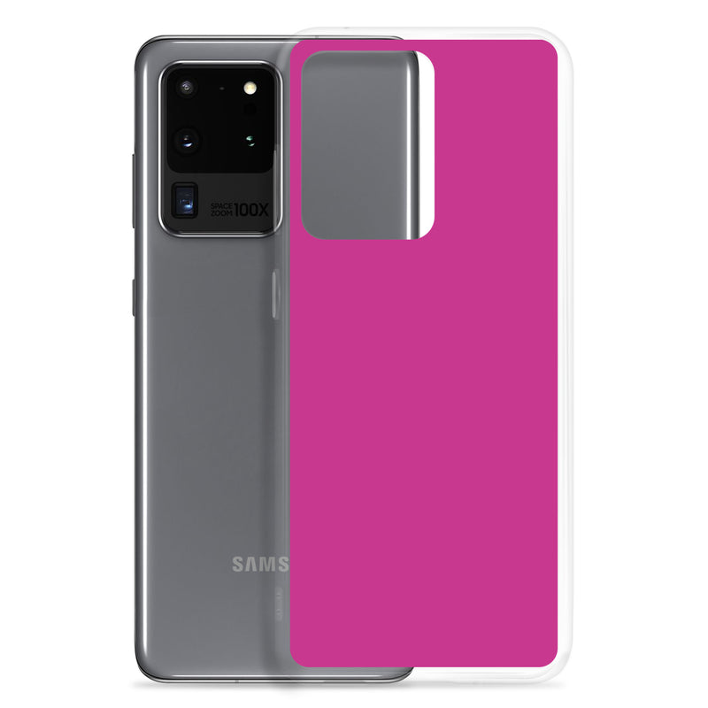 Load image into Gallery viewer, Medium Red Violet Samsung Clear Thin Case Plain Color CREATIVETECH
