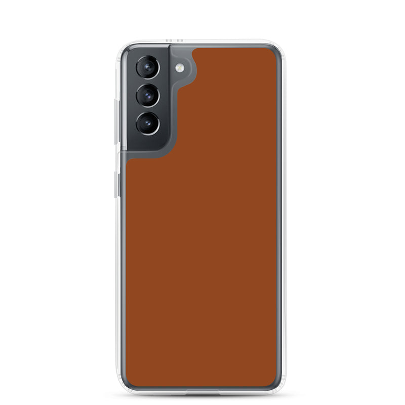 Load image into Gallery viewer, Saddle Brown Samsung Clear Thin Case Plain Color CREATIVETECH
