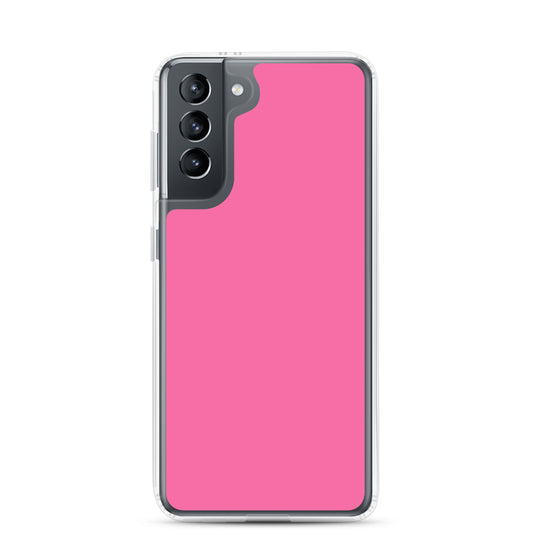 Brilliant Rose Pink Samsung Clear Thin Case Plain Color CREATIVETECH