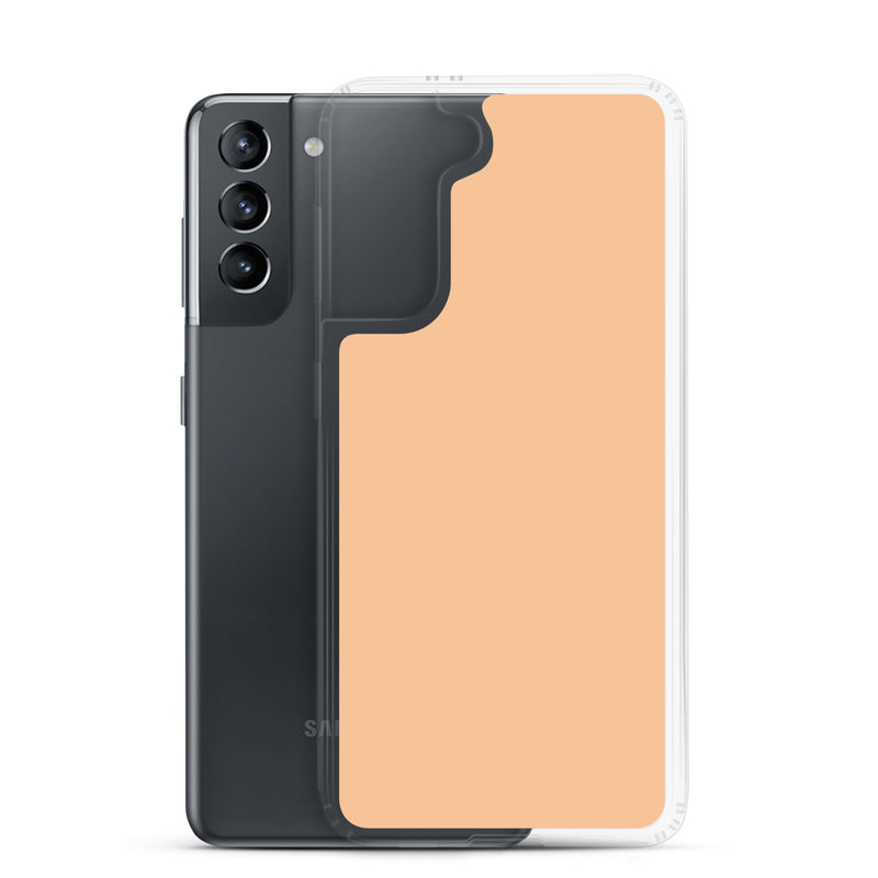 Load image into Gallery viewer, Romantic Orange Samsung Clear Thin Case Plain Color CREATIVETECH
