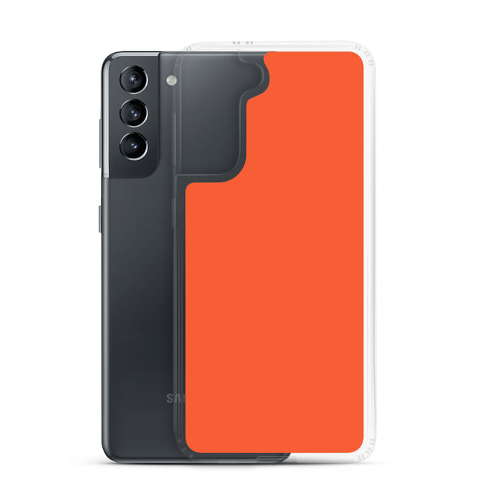 Outrageous Orange Samsung Clear Thin Case Plain Color CREATIVETECH