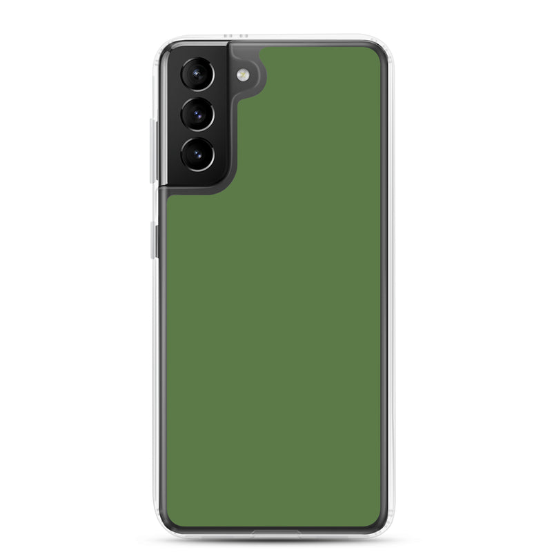 Load image into Gallery viewer, Fern Green Samsung Clear Thin Case Plain Color CREATIVETECH
