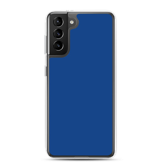 Dark Cerulean Blue Samsung Clear Thin Case Plain Color CREATIVETECH