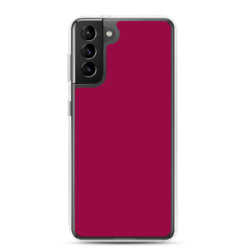 Load image into Gallery viewer, Light Burgundy Red Samsung Clear Thin Case Plain Color CREATIVETECH
