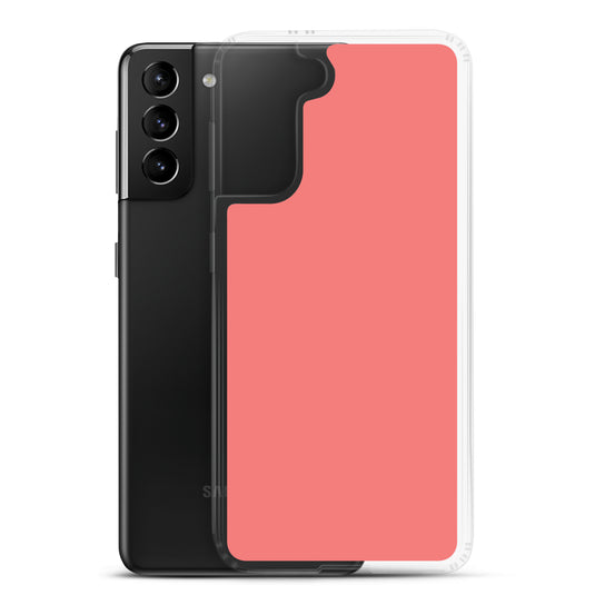 Salmon Pink Samsung Clear Thin Case Plain Color CREATIVETECH