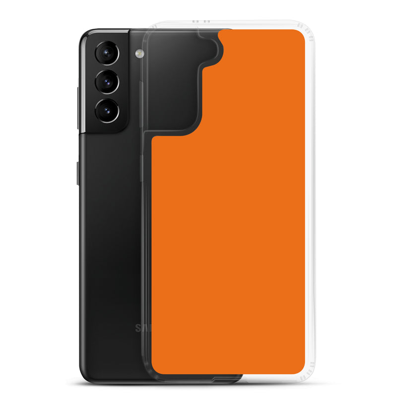 Load image into Gallery viewer, Mango Tango Orange Samsung Clear Thin Case Plain Color CREATIVETECH

