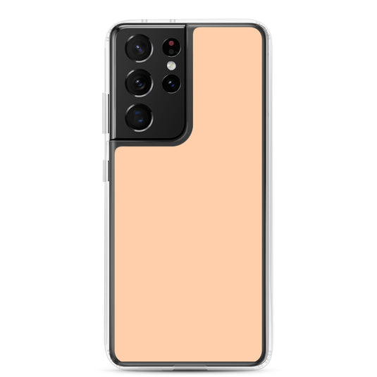 Peach Orange Samsung Clear Thin Case Plain Color CREATIVETECH