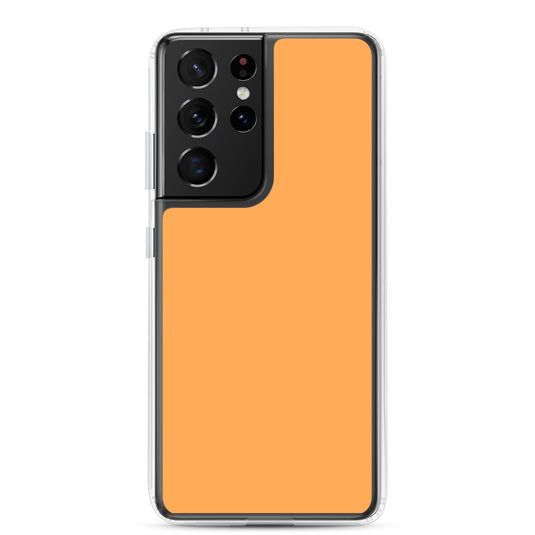 Texas Rose Orange Samsung Clear Thin Case Plain Color CREATIVETECH