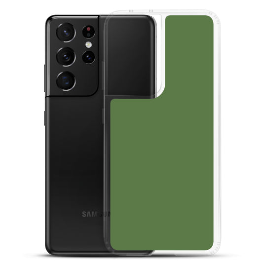Fern Green Samsung Clear Thin Case Plain Color CREATIVETECH