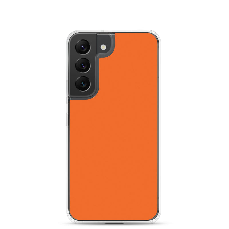 Load image into Gallery viewer, Orange Samsung Clear Thin Case Plain Color CREATIVETECH
