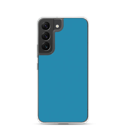 Pelorous Blue Samsung Clear Thin Case Plain Color CREATIVETECH