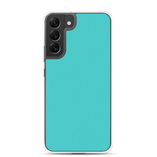 Turquoise Blue Samsung Clear Thin Case Plain Color CREATIVETECH