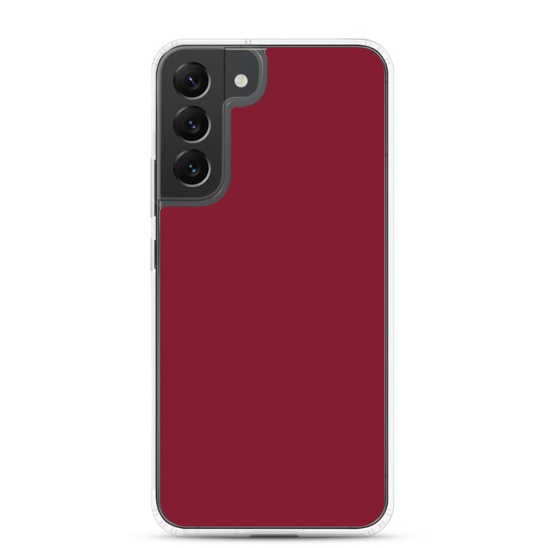 Load image into Gallery viewer, Burgundy Red Samsung Clear Thin Case Plain Color CREATIVETECH
