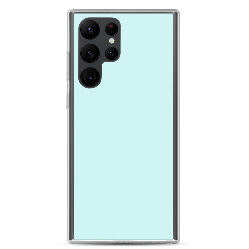 Load image into Gallery viewer, Light Cyan Blue Samsung Clear Thin Case Plain Color CREATIVETECH
