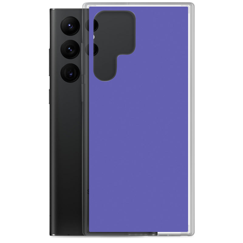 Load image into Gallery viewer, Medium Slate Purple Blue Samsung Clear Thin Case Plain Color CREATIVETECH
